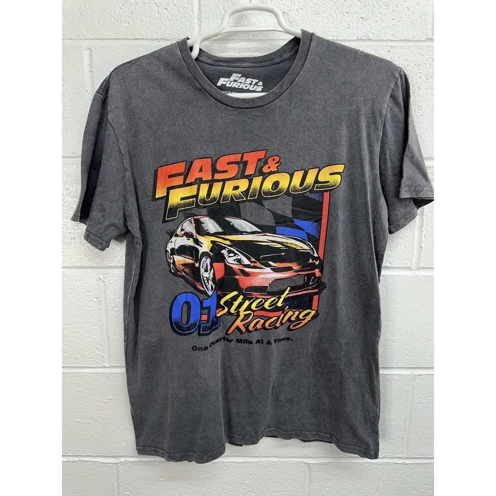 Fast and Furious Mens Tshirt Short Sleeve 01 Street Racing Adult Large